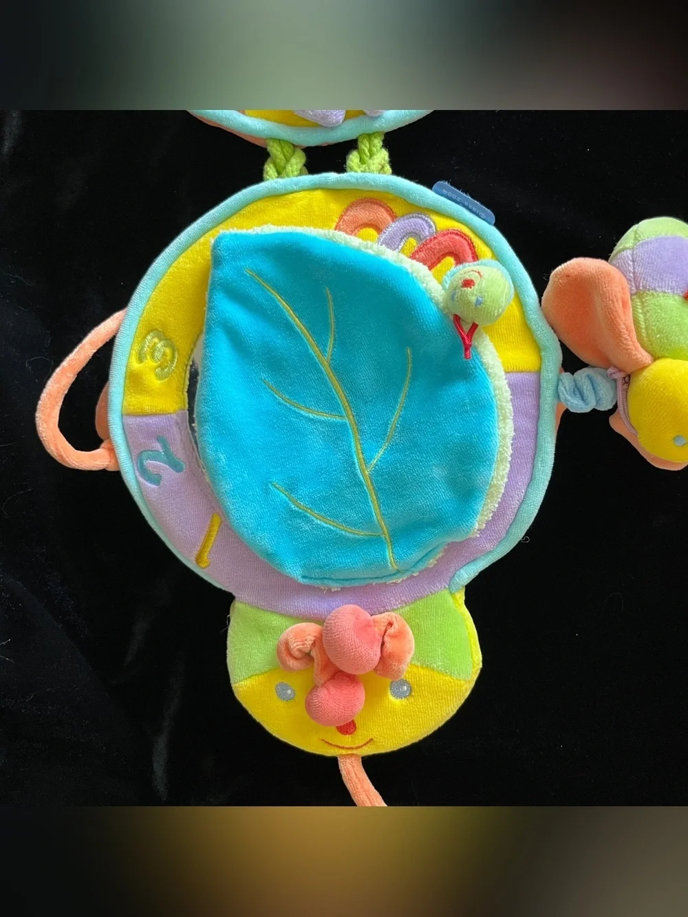 KALOO plush ladybug Activity Baby Toy Crinkle Mirror Bug Theme Colorful